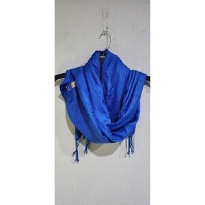 Authentic Gray Blue Pashmina Scarf Wrap  70% Pashmina 30% Silk 72x29